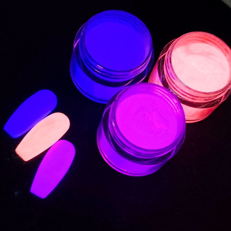 ISAY BEAUTY Supplies Nails Night Glow in Dark Dipping Powder Colors Luminous Acrylic Powder