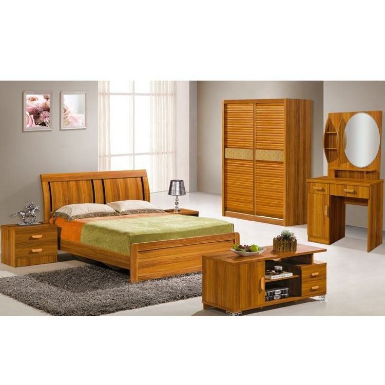 Hot Sale Of New Chinese Style Wooden Furniture Set Double Bed With Wooden Frame