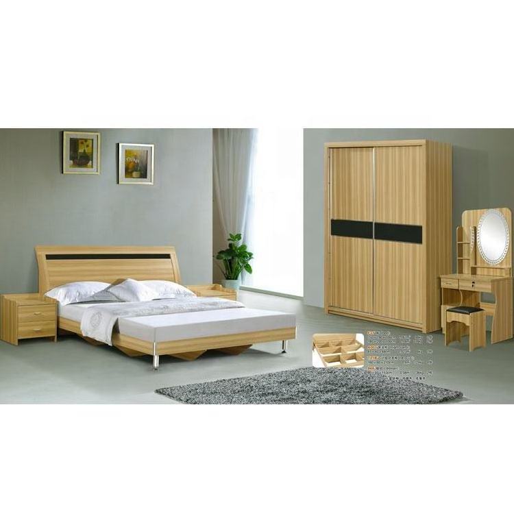 Hot Sale Of New Chinese Style Wooden Furniture Set Double Bed With Wooden Frame