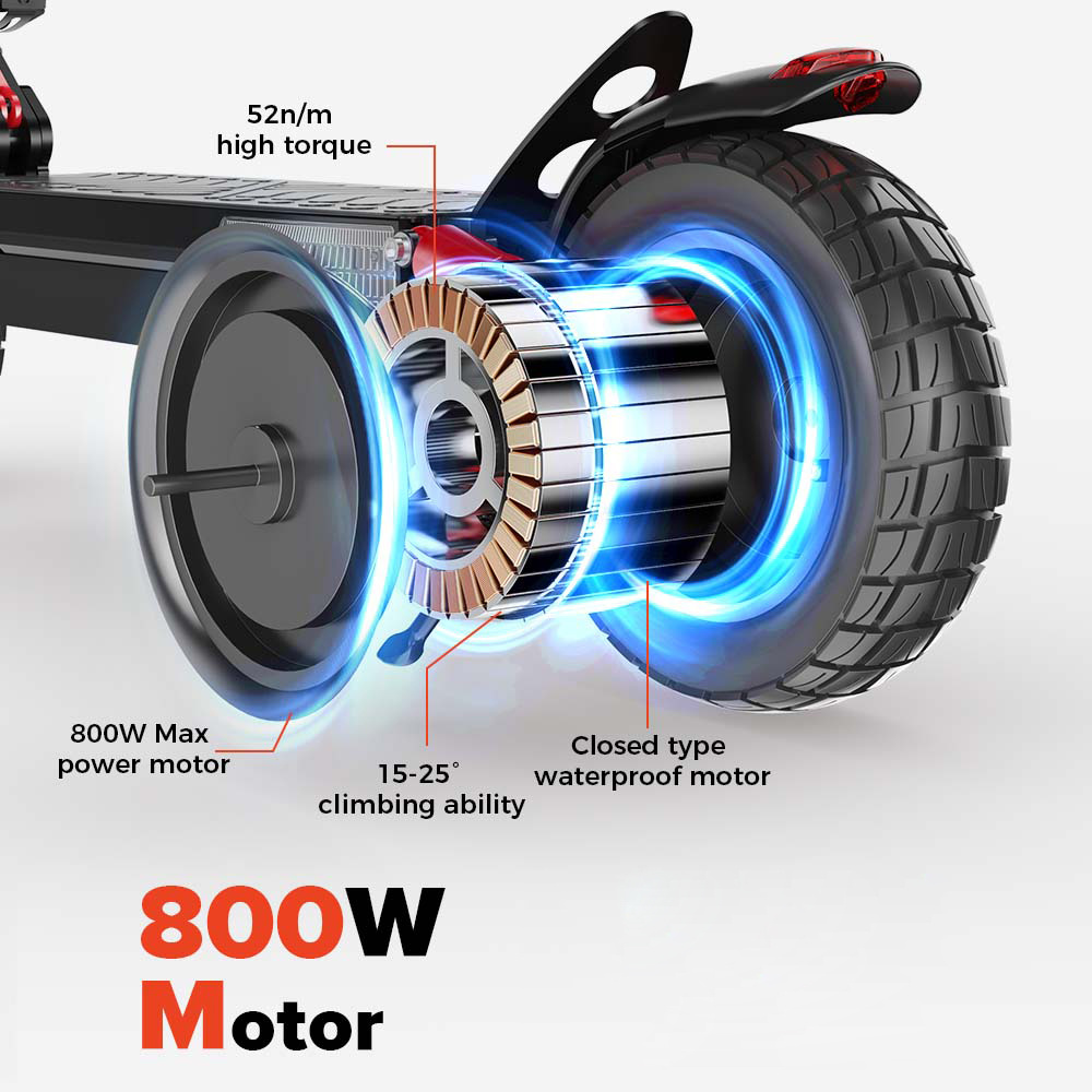 iScooter ix4 800W 10 inch Off Road Tire 15Ah 45km/h APP Control Adult High Speed Electric Scooter WITH CE