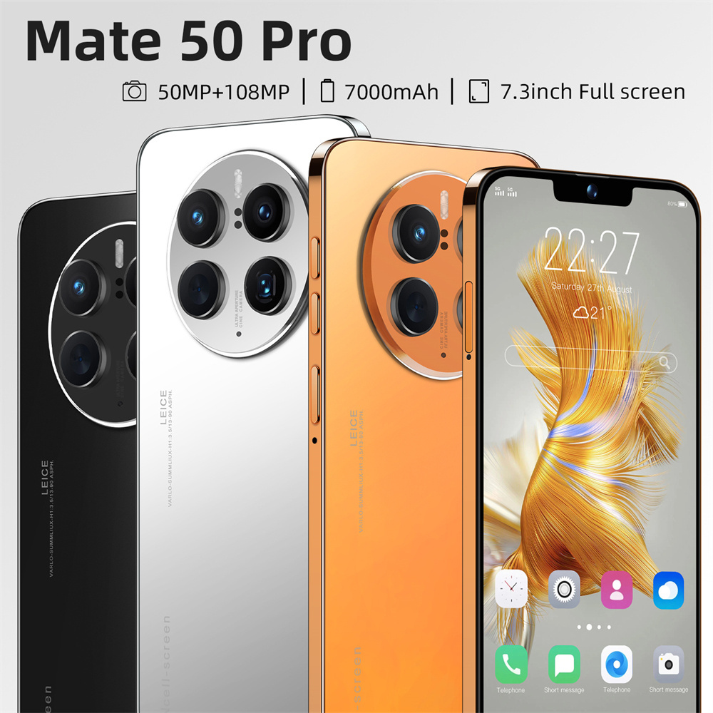 2024 Hot Selling Mate50 Pro 16GB+1TB 6.5 Inch Mate30 40 50 PRO MAX Full Display Android 13 Mobile Cell Smart Phone Android Phone