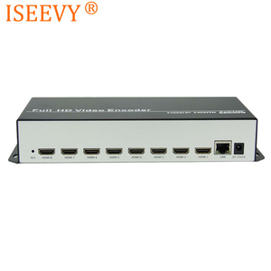 ISEEVY 8 channel H.264 HD Video Encoder for IPTV Live Stream Broadcast support SRT RTMPS RTMP RTSP UDP HTTP