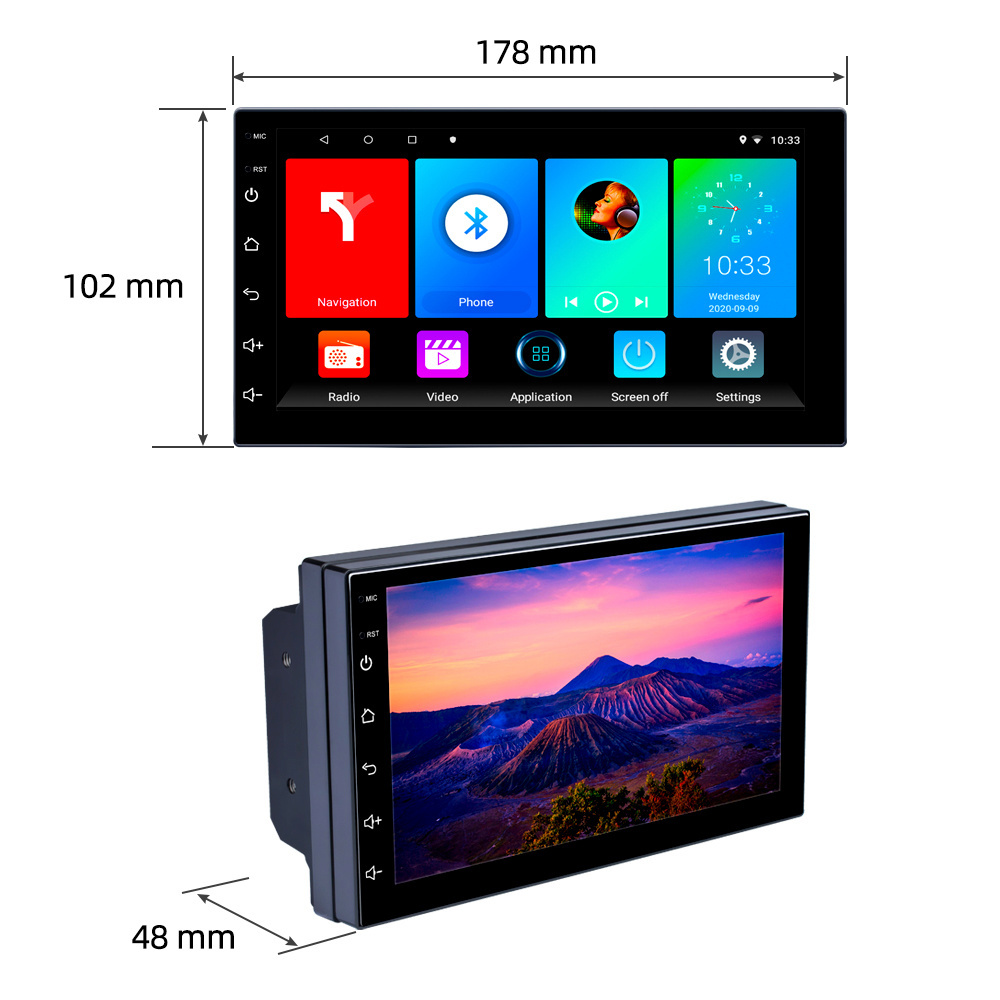 Universal 7 Inch Android Car Radio GPS Navigation WIFI BT FM Mirror Link Car DVD Player