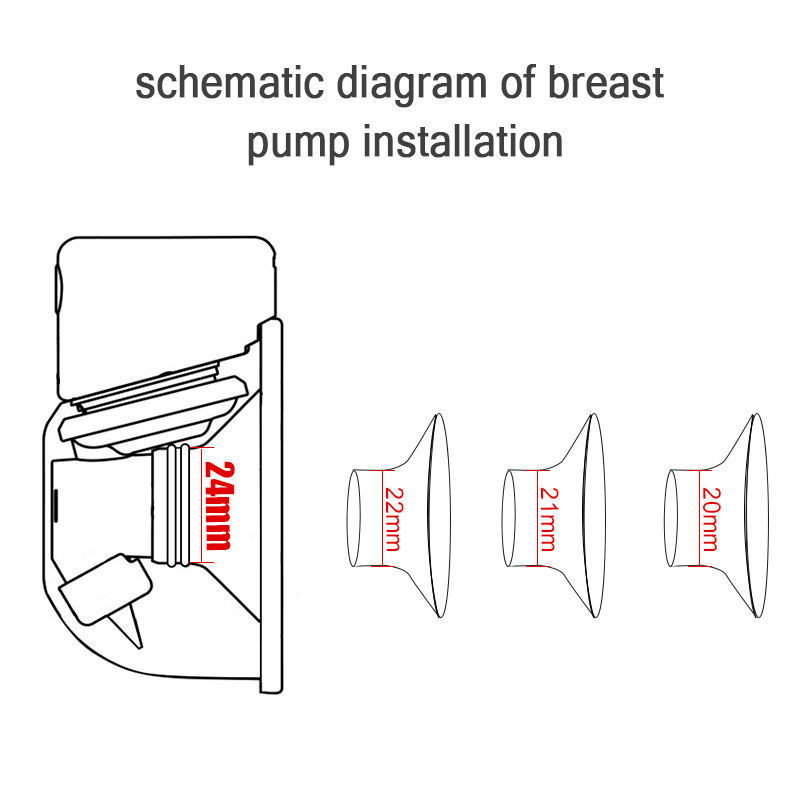 New Design Breast Pump Accessories 14/16/18/19/20/21/22 mm for MomcozyMedela/Elvie/Spectra/Bellababy/TSRETE/Willow Flange Inset