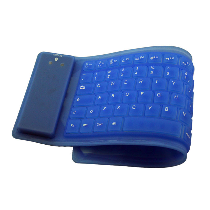 Flexible and Foldable Waterproof OEM Language  Silicone Wireless Keyboard