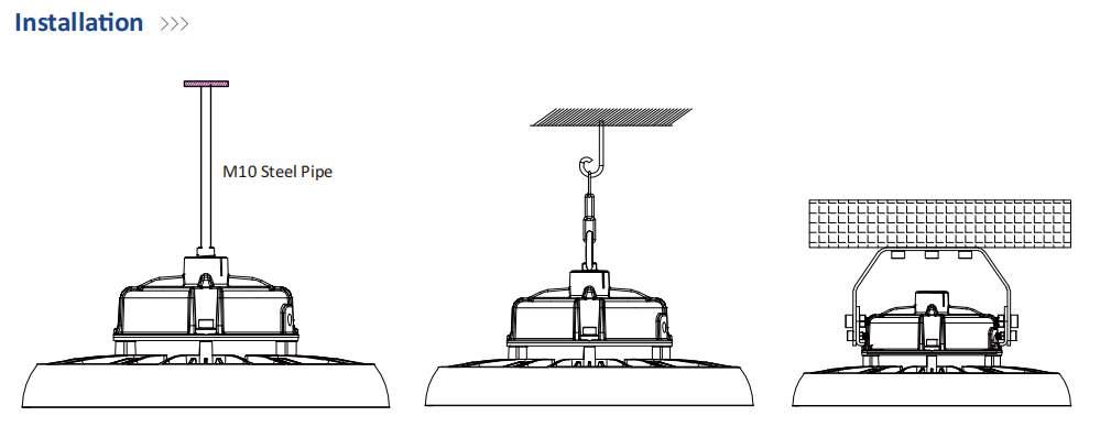 100W 150W 200W UFO High Bay LED Light for Indoor Stadium Workshop Warehouse Factory High Bay Light IP65