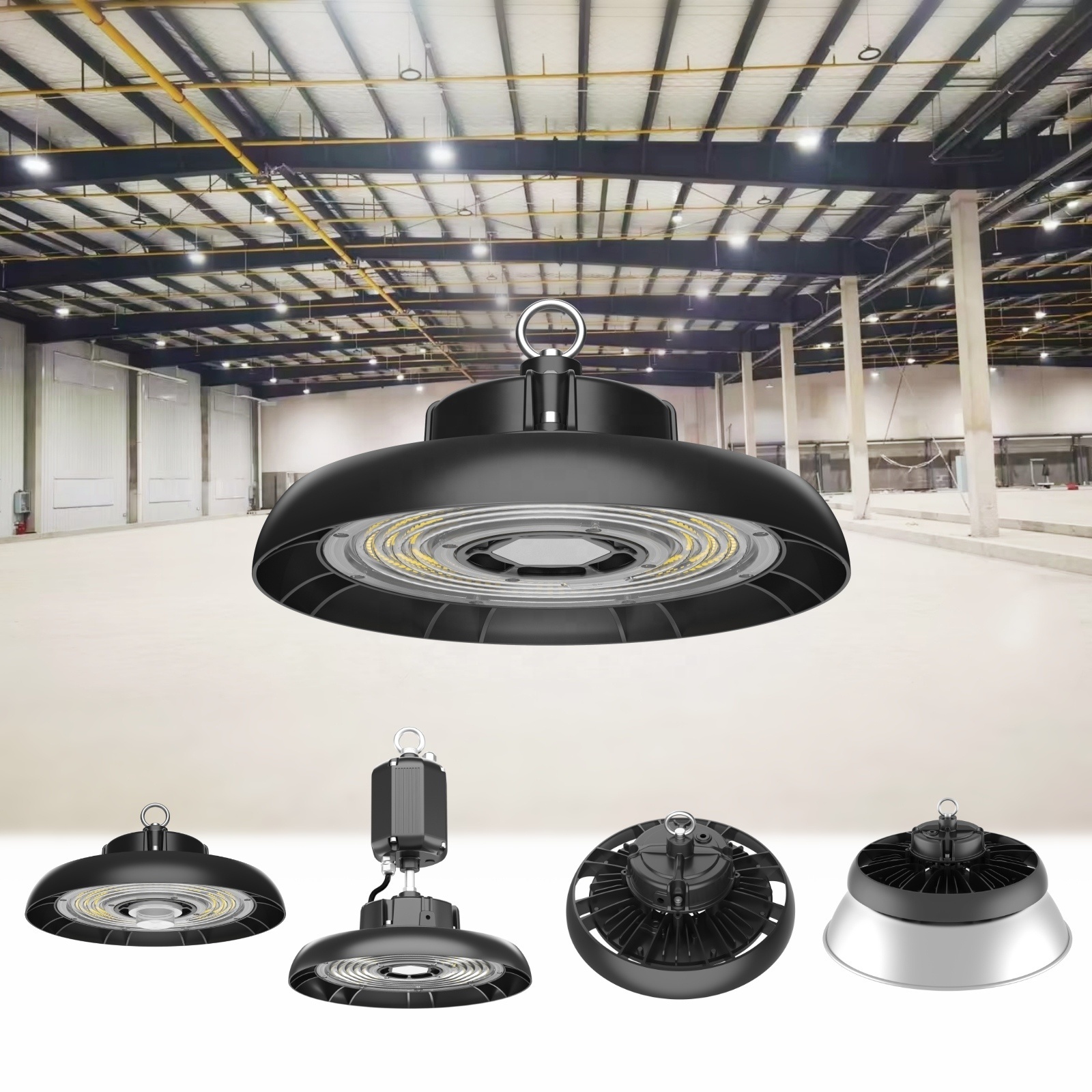 High Performance Warehouse High Bay LED Light IP65 Factory High Bay UFO Lights Industrial Gymnasium Lighting 100W 150W 200W