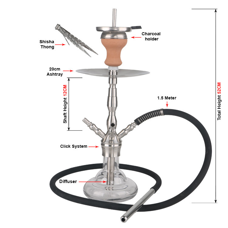 New style hukka shisha edelstahl flavor