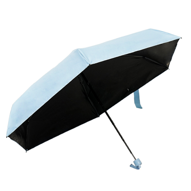 Wholesale Babyblue Windproof Foldable Rain Umbrella Anti UV  Parasols with logo printing