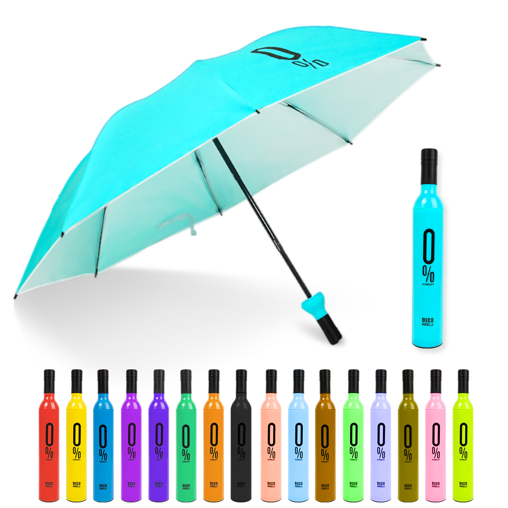 Popular Wholesale Beer Bottle Sun Fashion Gift Umbrella for Adults with Logo printed