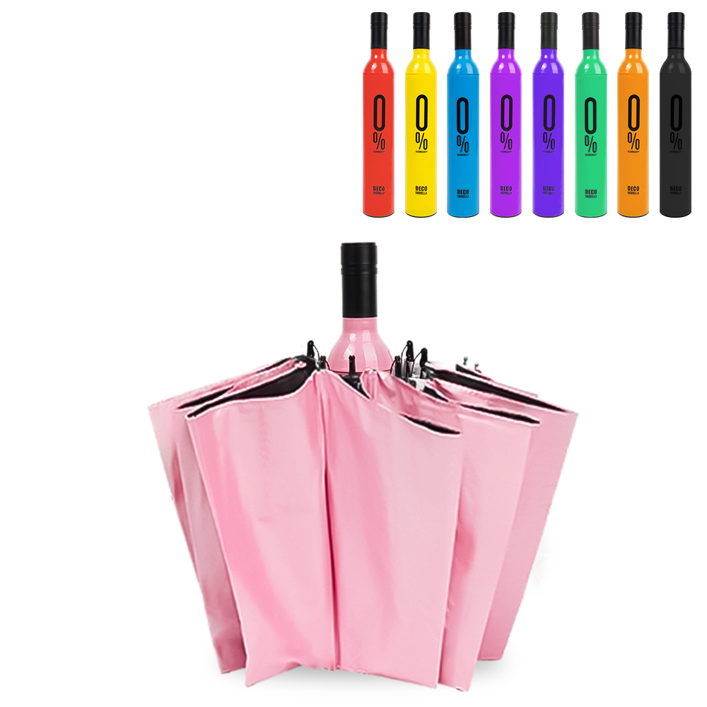 Popular Wholesale Beer Bottle Sun Fashion Gift Umbrella for Adults with Logo printed