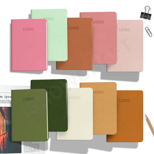 Minimalist  A6 Custom Logo Planner Branded Agenda Journals Colorful Pu Leather Cover Notebook