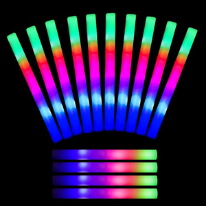 Colorful Bar Light Multi Color White Flashing  Bulk Custom Glow In Dark Logo 48Cm Led Foam Stick Led Foam Stick