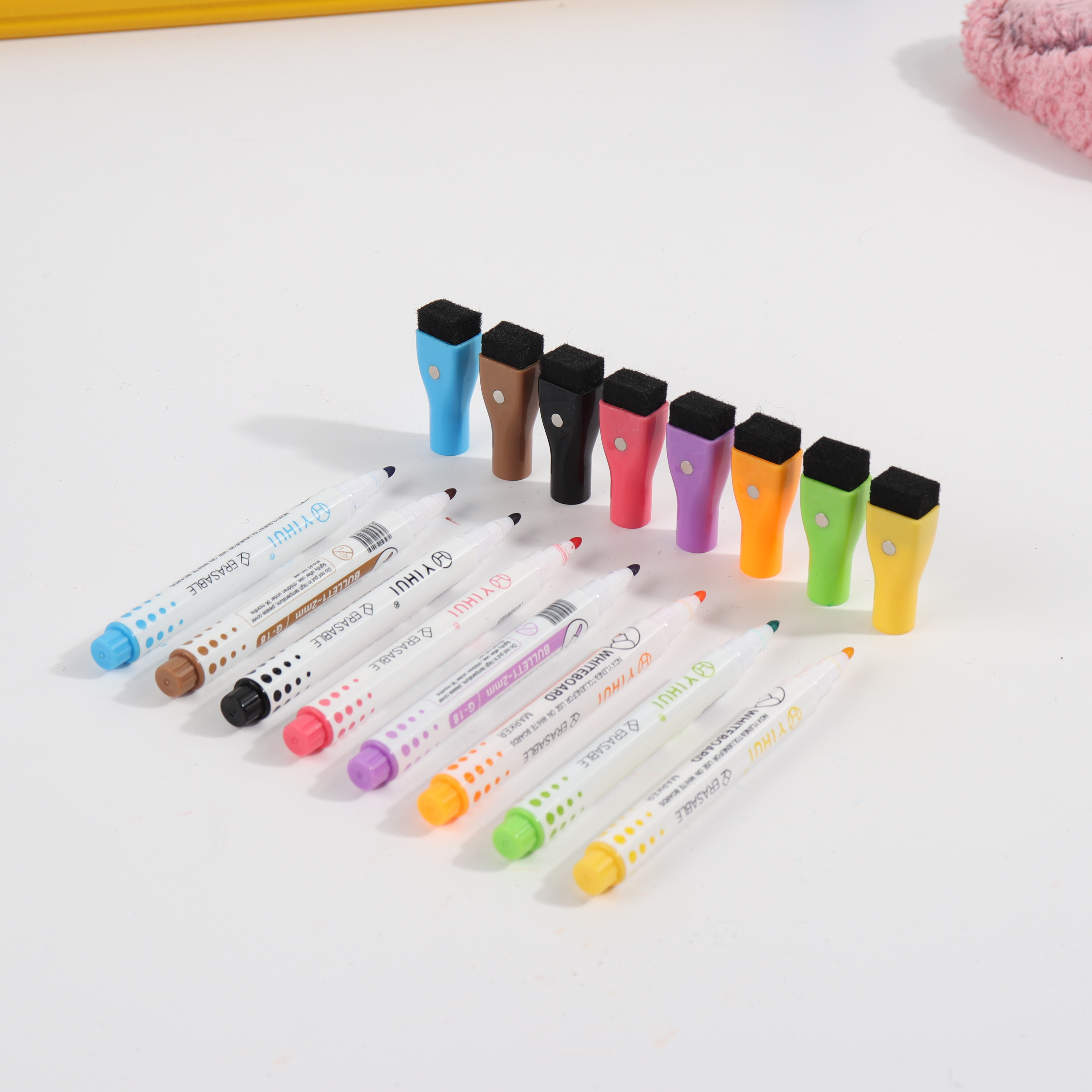 Wholesale Dual Heads Dry Erase Refillable White Board Whiteboard Marker Pen Set With Eraser Children