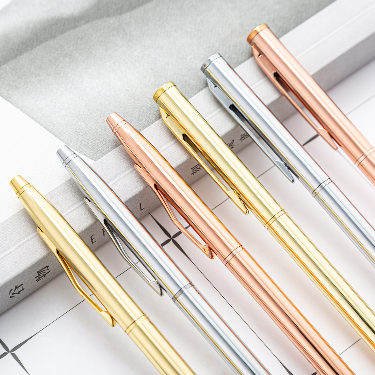 Hot selling Metal pens Calligraphy  Luxury Ballpoint Pens Metal Ball Pen With Logo Custom Printed