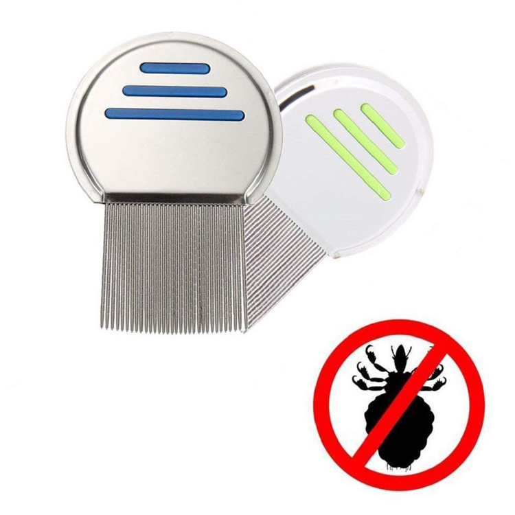 Pet Grooming product Stainless Steel Metal Head Needles Nit Lice Tick Louse Flea Comb Nit Free Terminator Lice Comb