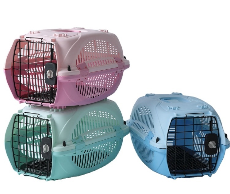 Plastic Pet Carrier For Cat Dog Puppy Rabbit Travel Box Basket Cage Outdoor New transport pet kennel crate travel cage