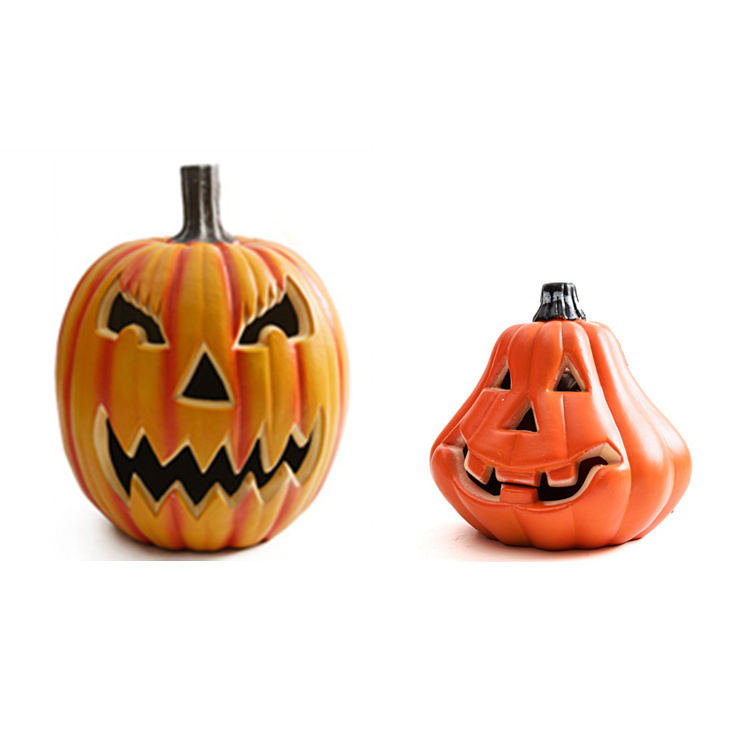 Autumn Harvest Halloween Plastic Battery Operated LED Light Pumpkin Decoration