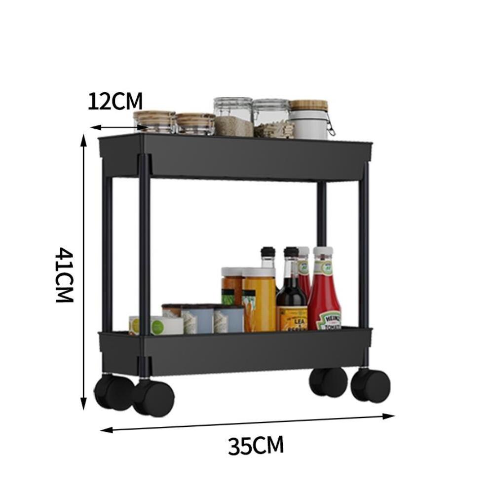 Spice Stand Rolling Cart on Wheels Kitchen Organizer Island with Storage Shelf 2-44 Tier Shelves Kitchen Rack with Wheels