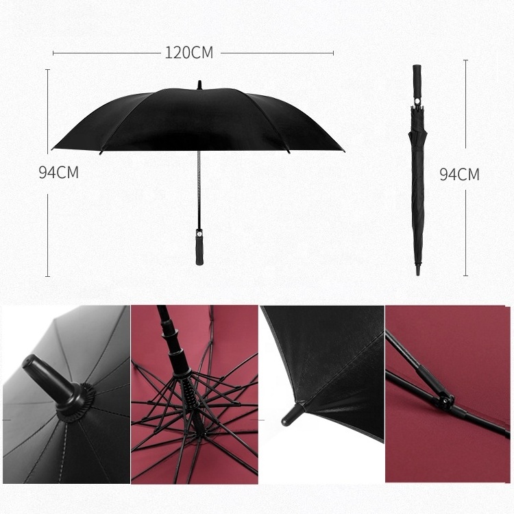 Double Canopy Large Custom Print Golf Umbrella UV Coated Rain Golf Umbrella with Logo Printing