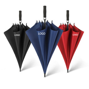 Double Canopy Large Custom Print Golf Umbrella UV Coated Rain Golf Umbrella with Logo Printing