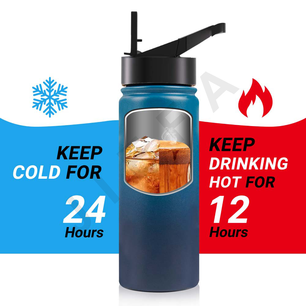 Free Wholesale 2L Steel Metal Temperature 64 Oz Luxury Water Bottle For School