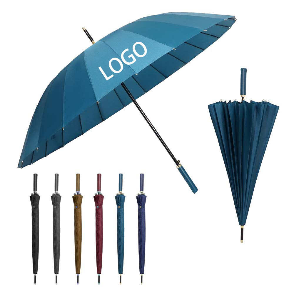 8K/16K/24K Hotel Logo Customized Logo Luxury Outdoor Gift Straight Umbrella Straight Umbrella With Logo