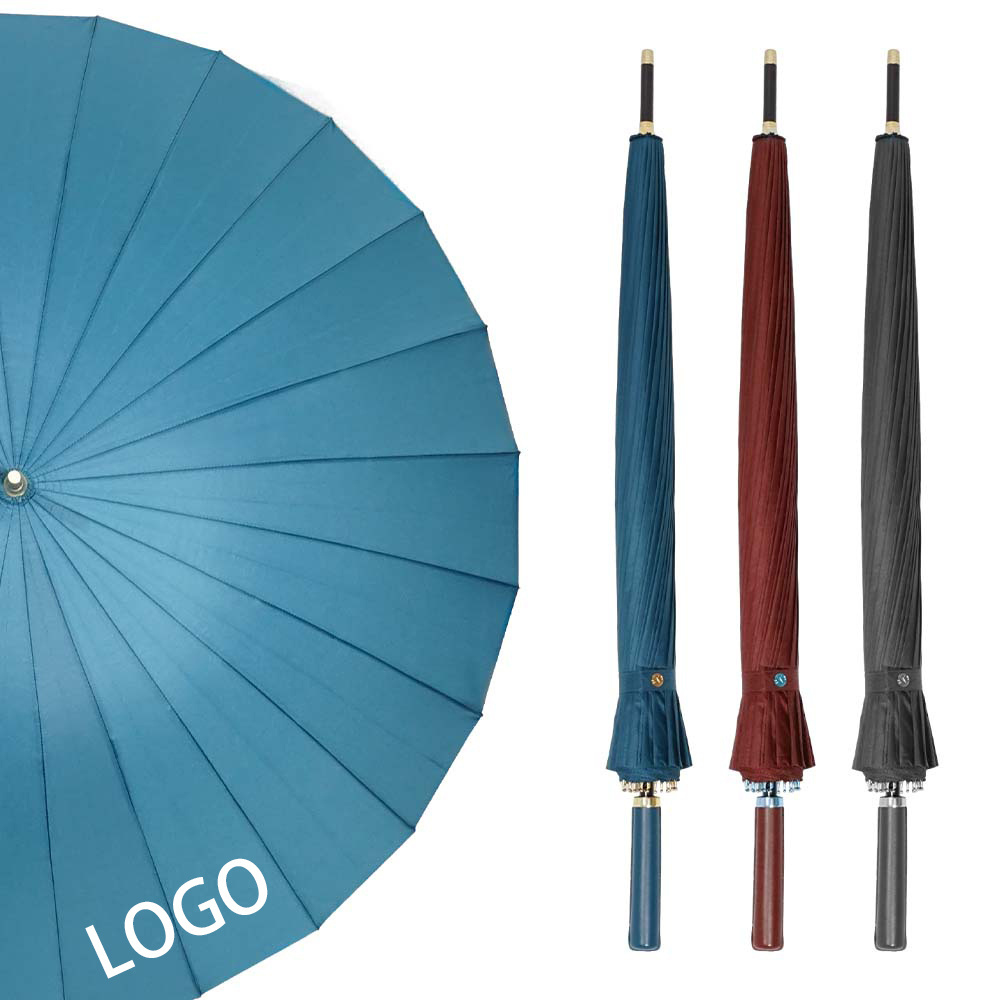 8K/16K/24K Hotel Logo Customized Logo Luxury Outdoor Gift Straight Umbrella Straight Umbrella With Logo