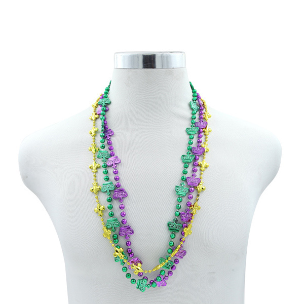 Jumbo Beads Mardi Gras Plastic Necklace Mardi Gras Beads