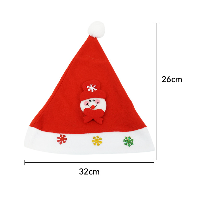 2023 Christmas Cartoon Hat Santa Claus Party Supplies Kids Adult senta Hat Decoration