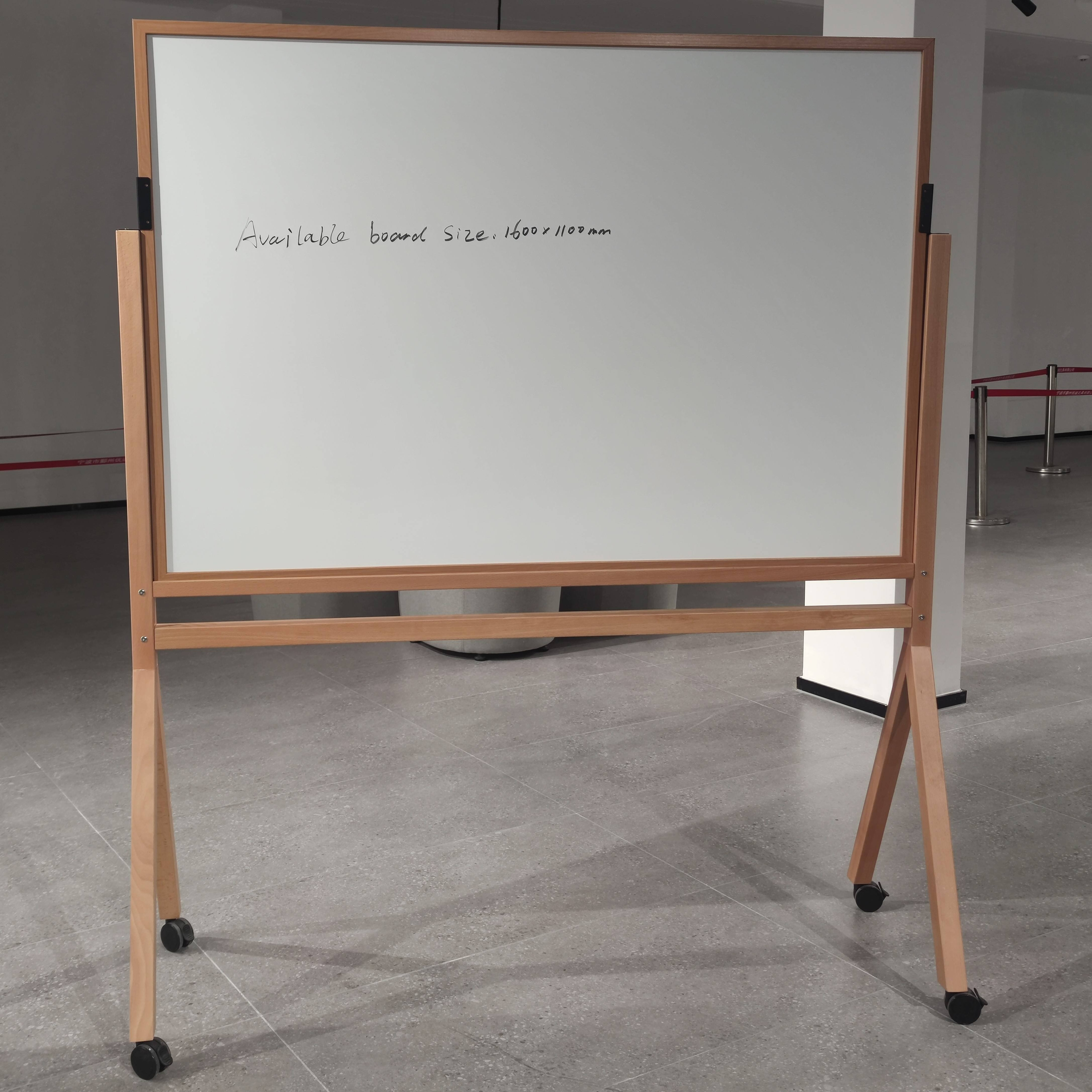 Wooden Double-sided Magnetic Whiteboard With Removable Easel  Board  Conference Room 36 * 48  Inches Dry Erase Writing Board