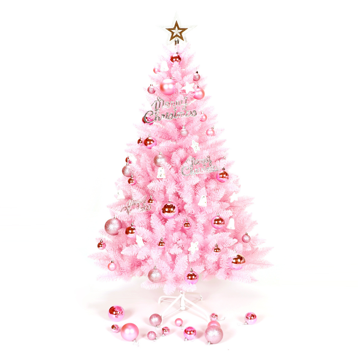 Realistic Luxury Pink Artificial Decoration Christmas Tree