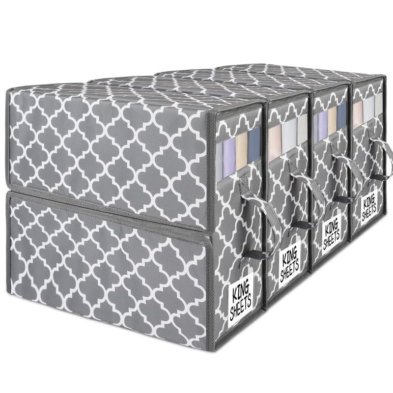 Sheet Organizer Cube Bedding Storage Box Bed Sheets Duvet Covers Storage Bin