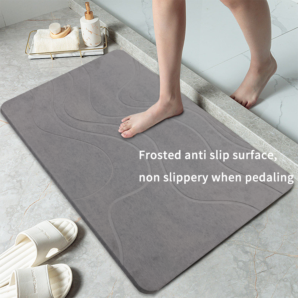 Customized Design Bathroom Quick Drying Diatomaceous Earth Diatom Bath Mat Diatomite Bath Mat Stone Bath Mat