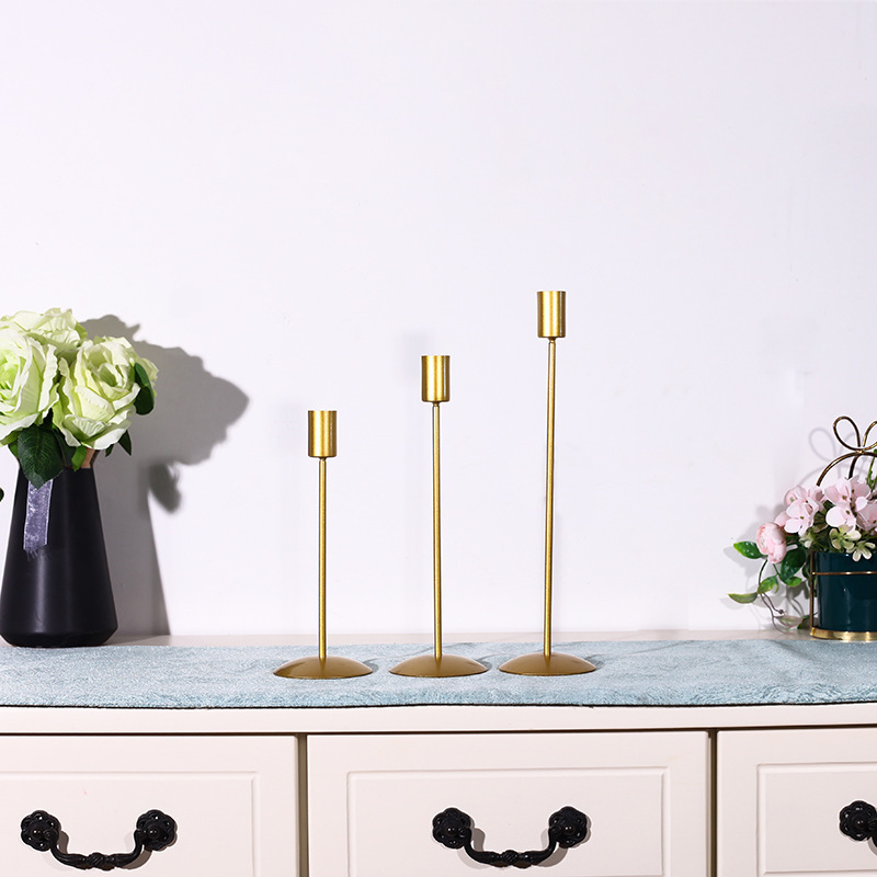 Table Nordic Modern Wedding Candlesticks Stand Metal Gold Luxury Candle Holder For Home Decor