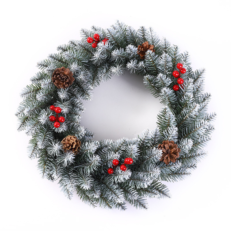 Christmas wreath Christmas decoration simulation wreath window door hanging