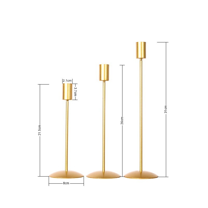 Table Nordic Modern Wedding Candlesticks Stand Metal Gold Luxury Candle Holder For Home Decor