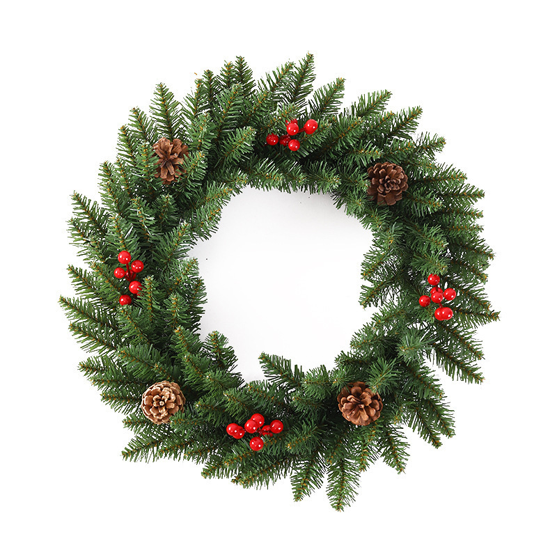 Christmas wreath Christmas decoration simulation wreath window door hanging