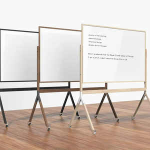 Wooden Double-sided Magnetic Whiteboard With Removable Easel  Board  Conference Room 36 * 48  Inches Dry Erase Writing Board