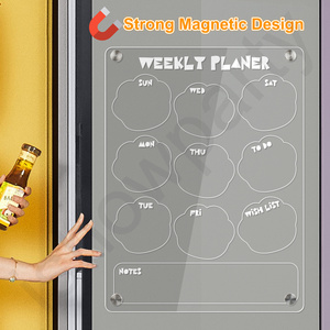 Top Quality Fridge Magnetic Monthly Weekly Daily Calendar Clear Acrylic Dry Erase Interact Whiteboard