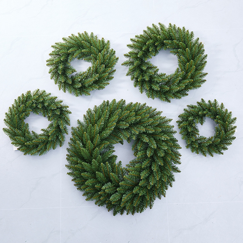 Christmas wreath Christmas decoration simulation wreath window door hanging