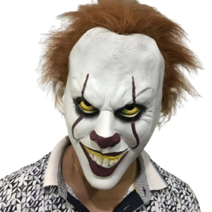 Halloween Props Customized Realistic Life Size Costume Scary Horror Party Full Head Latex Clown Cosplay Mask For Adult