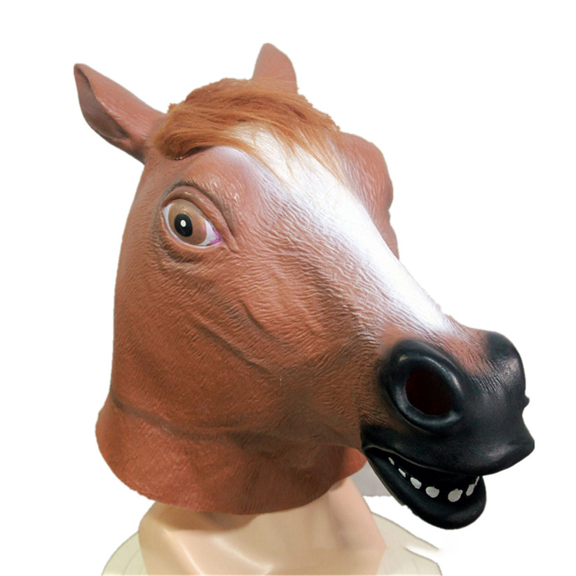 vivid--animal- cow print  boer goat emo custom party promotional latex mask for adult