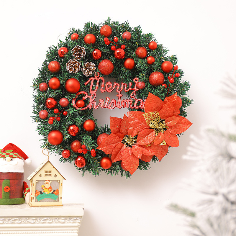 Christmas Wreath with Ribbon and Bells Wreaths Garland Ornaments Christmas Decorations