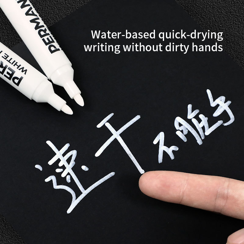 Hot Sale Paint Ink White Marker 6 Pcs Quick Drying Waterproof Permanent White Marker pen