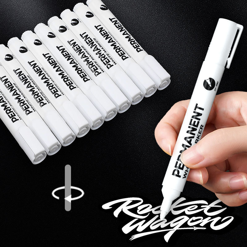 Hot Sale Paint Ink White Marker 6 Pcs Quick Drying Waterproof Permanent White Marker pen