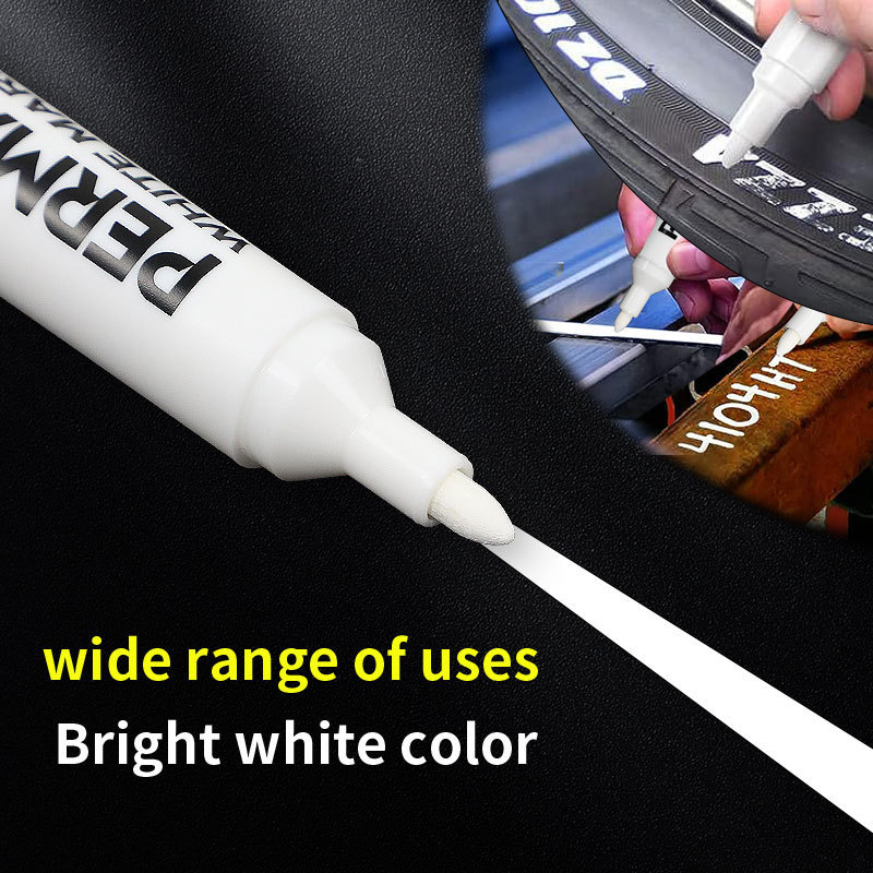 Hot Sale Paint Ink White Marker 6 Pcs Quick Drying Waterproof Permanent White Marker pen