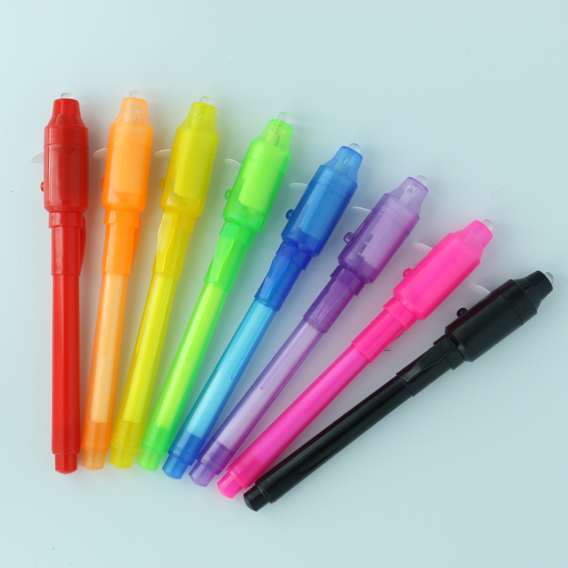 Promotional cute magic spy pen uv light invisible ink pen with custom logo