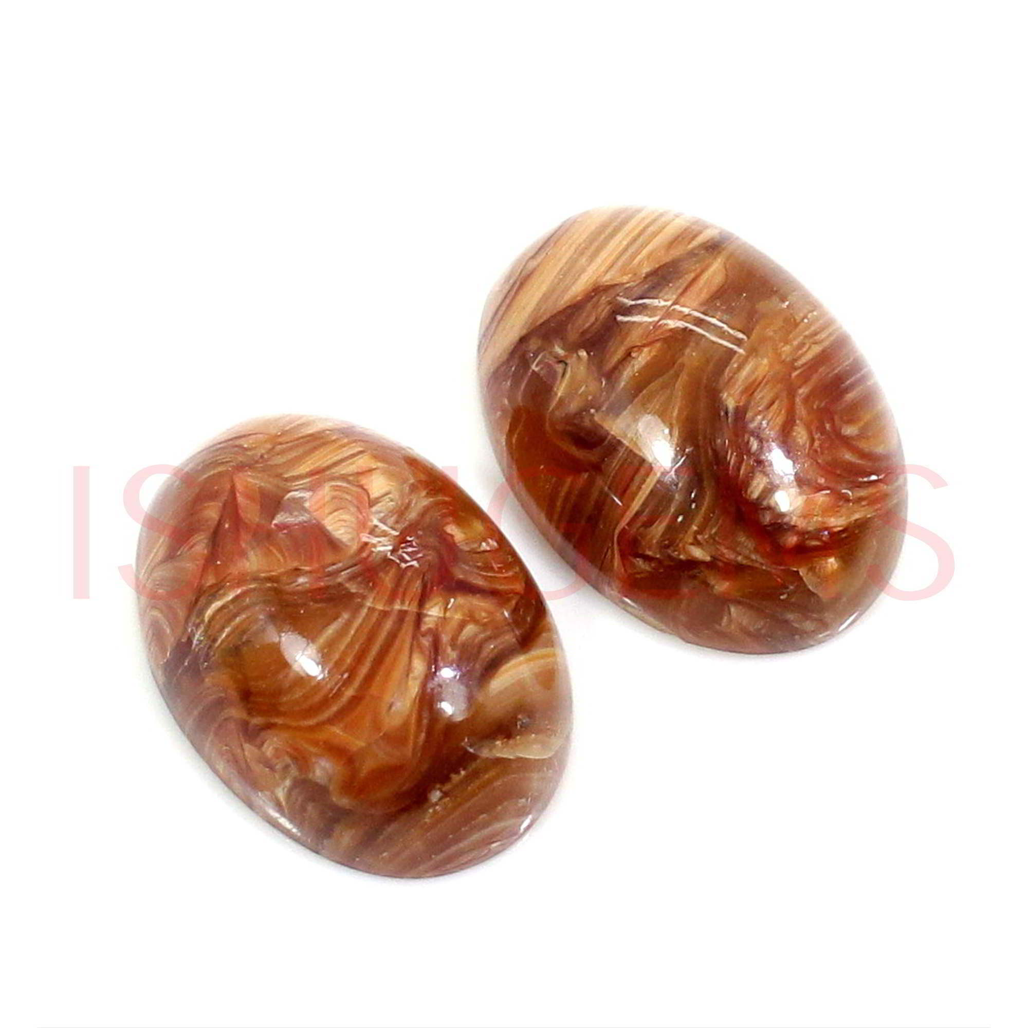 2 Pcs Natural Honey Opal 14x10mm Oval Cabochon 9.20 Carat Loose Gemstone For Making Jewelry