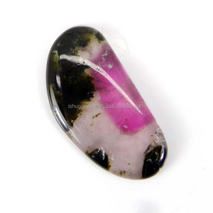 Watermelon Tourmaline 11.55 cts 24x14mm Fancy Cabochon making for jewelry IG11213